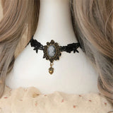Vintage Lace Necklace Pendant Gothic Jewelry Women Accessories Choker