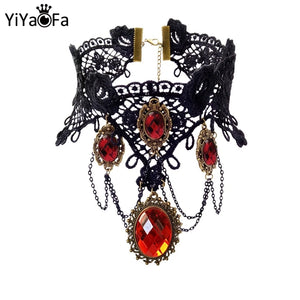 Vintage Lace Necklace & Pendant Choker False Collar Statement Necklaces