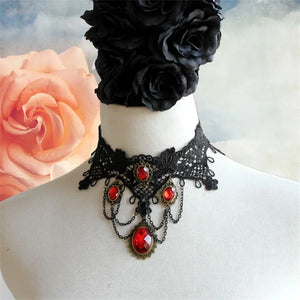 Vintage Lace Necklace & Pendant Choker False Collar Statement Necklaces