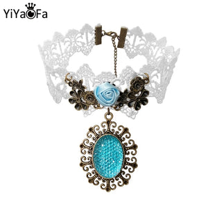 Gothic Lace Necklace & Pendant Women Choker False Collar GN-81