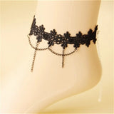 Beach Anklet Lace Anklets for Women Gothic Jewelry Lady Party Foot Jewelry