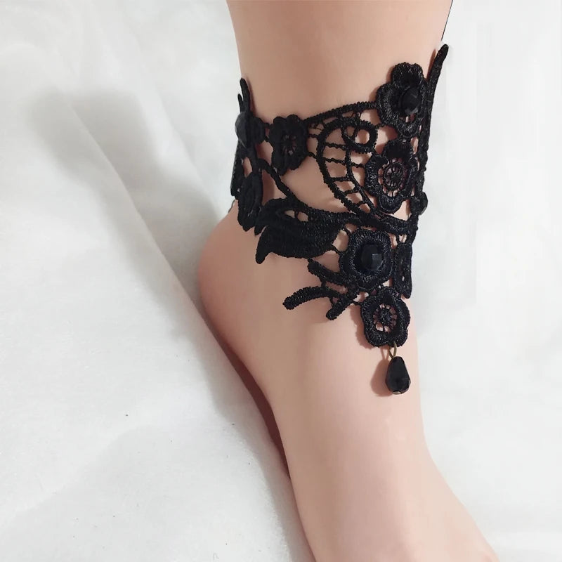 Vintage Lace Anklets for Women Gothic Jewelry