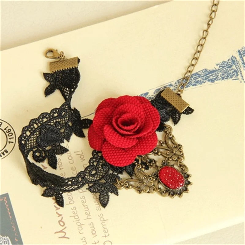 Vintage Lace Anklet for Women Gothic Jewelry Lady Beach Foot Jewelry