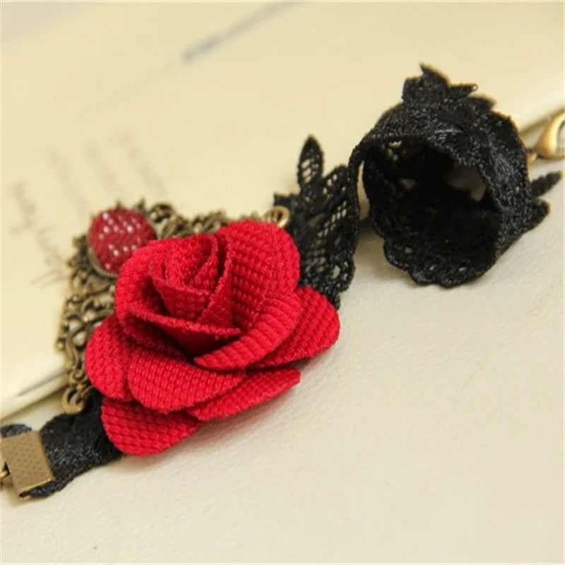 Vintage Lace Anklet for Women Gothic Jewelry Lady Beach Foot Jewelry