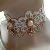 Vintage Lace Choker Necklace Pendant False Collar Women Accessories