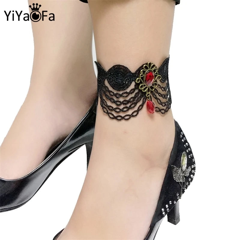 Vintage Lace Anklet for Women Gothic Jewelry