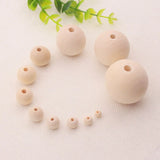 100pcs Wood Beads 6mm 8mm 10mm 12mm Round Ball Wooden Spacer Bead