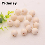 100pcs Wood Beads 6mm 8mm 10mm 12mm Round Ball Wooden Spacer Bead