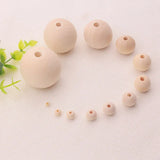 100pcs Wood Beads 6mm 8mm 10mm 12mm Round Ball Wooden Spacer Bead