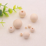 100pcs Wood Beads 6mm 8mm 10mm 12mm Round Ball Wooden Spacer Bead