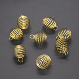 20pcs Small Silver Wire Wrap Cage Pendants for DIY Jewelry Making