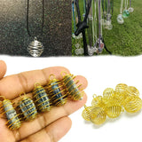 20pcs Small Silver Wire Wrap Cage Pendants for DIY Jewelry Making