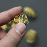 20pcs Small Silver Wire Wrap Cage Pendants for DIY Jewelry Making