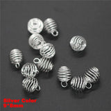 20pcs Small Silver Wire Wrap Cage Pendants for DIY Jewelry Making