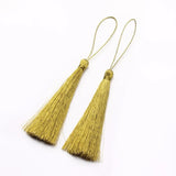30pcs Silk Tassels Silver Keychain Necklace DIY Jewelry Making