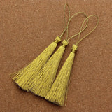 30pcs Silk Tassels Silver Keychain Necklace DIY Jewelry Making