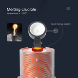 Yihui 1KG Capacity Graphite Crucible for Melting Furnace