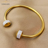 Yingliiy 316L Stainless Steel Rhinestone Bracelet for Women