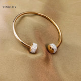 Yingliiy 316L Stainless Steel Rhinestone Bracelet for Women