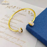 Yingliiy 316L Stainless Steel Rhinestone Bracelet for Women