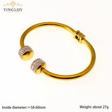 Yingliiy 316L Stainless Steel Women's Rhinestone Bracelet