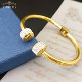 Yingliiy 316L Stainless Steel Women's Rhinestone Bracelet