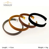 Yingliiy 316L Stainless Steel Cable Bracelet Adjustable Cuff Bangle