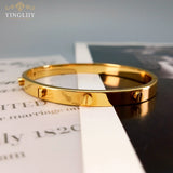 Yingliiy 316L Stainless Steel Steampunk Bracelet For Women