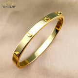 Yingliiy 316L Stainless Steel Steampunk Bracelet For Women