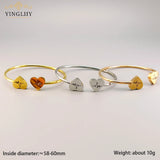 Yingliiy 316l Stainless Steel Bracelet Heart ECG Bangle for Women