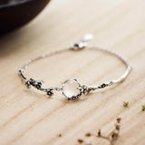 S990 Silver Moonlight Chalcedony Bracelet