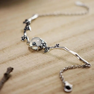 S990 Silver Moonlight Chalcedony Bracelet