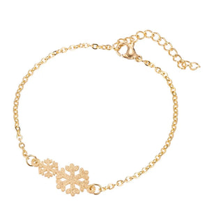 Yiustar Snowflake Bracelet Charm Winter Jewelry Gift