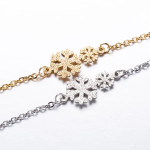 Yiustar Snowflake Bracelet Charm Winter Jewelry Gift