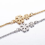 Yiustar Snowflake Bracelet Charm Winter Jewelry Gift
