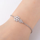 Yiustar Snowflake Bracelet Charm Winter Jewelry Gift