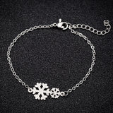 Yiustar Snowflake Bracelet Charm Winter Jewelry Gift