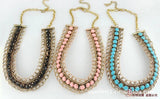Yiwu Jewelry Necklace with Bead Inlay Chain Edge Wide Edge N1537