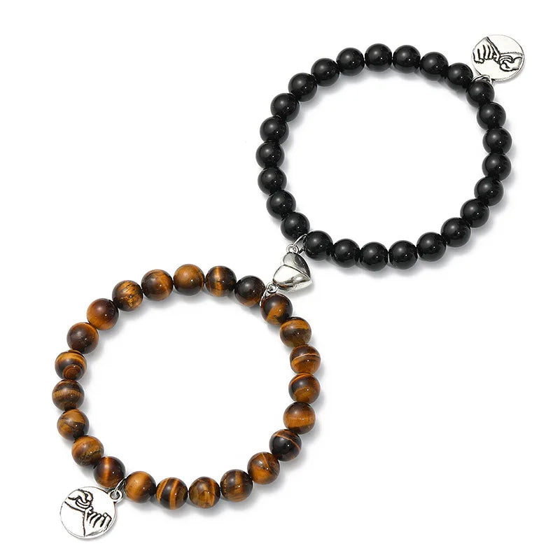 Yoga Bracelet Love Peach Heart Magnetic Attraction Couple Set Bracelet