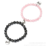 Yoga Bracelet Love Peach Heart Magnetic Attraction Couple Set Bracelet