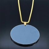 Yoga Flower of Life Stainless Steel Abalone Chain Necklace