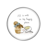 Yoga Girl Motivational Quote Snap Button DIY Glass Cabochons