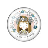 Yoga Girl Motivational Quote Snap Button DIY Glass Cabochons