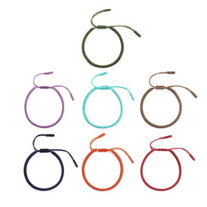Yoga 7 Chakra Lucky Knots Tibetan Buddhist Bracelet - Size Adjustable