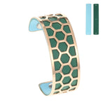 Yoiumit Stainless Steel Cuff Women's Bracelet Honeycomb Bracelet