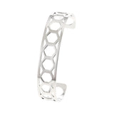Stainless Steel Women's Honeycomb Bracelet with Interchangeable Leather Bangles