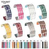 Interchangeable Leather Strap Stainless Steel Bracelet