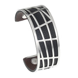 Interchangeable Leather Strap Stainless Steel Bracelet