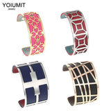 Stainless Steel Cross Cuff Bracelet with Leather Band
