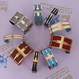 Stainless Steel Bangle Manchette Femme Bijoux Leather Jewelry